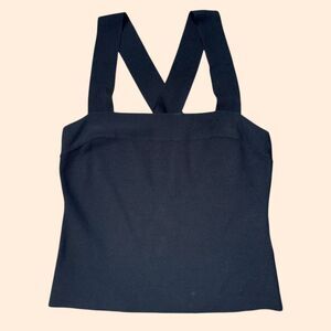 P.A.R.O.S.H Black Criss Cross Tank Top